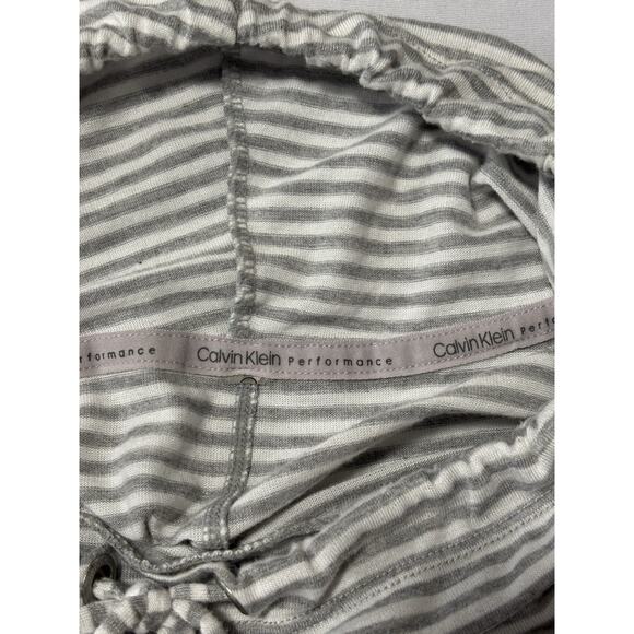 Calvin Klein Performance Lightweight Women's L Gray Striped Pullover Athleisure - Picture 3 of 7